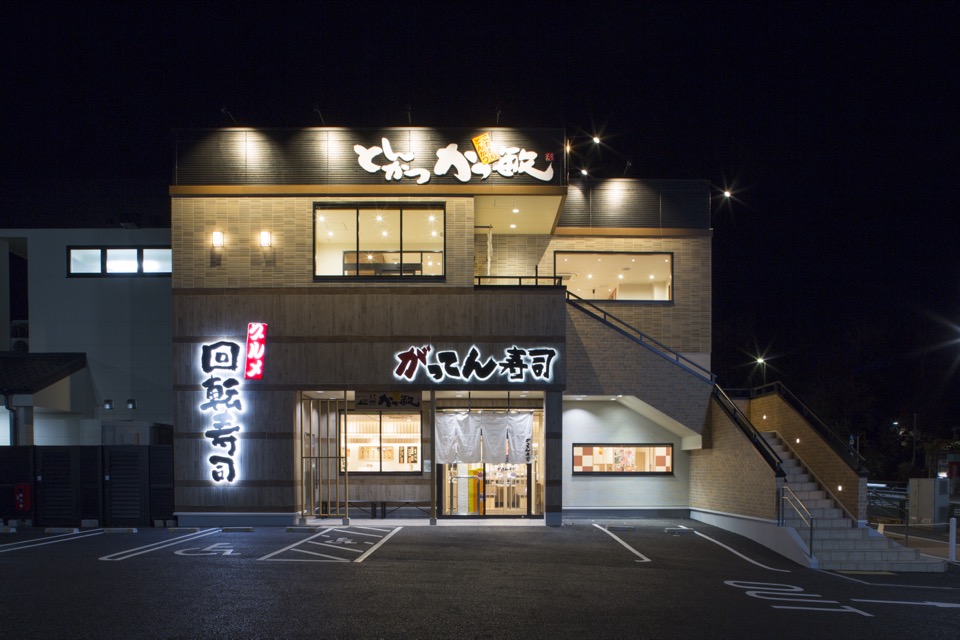 CPO設計　飲食店施工事例「がってん寿司 練馬土支田店」